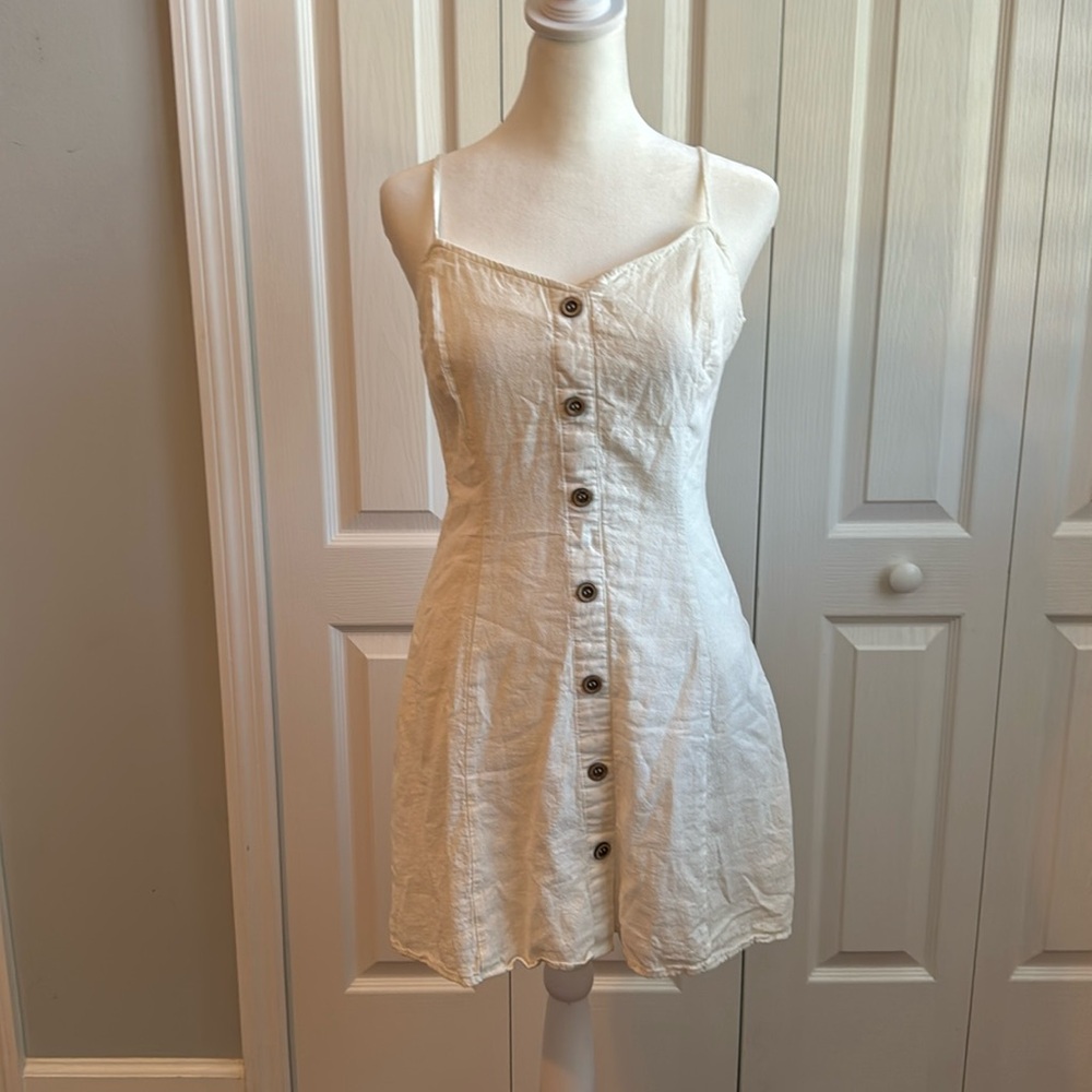 White spaghetti strap dress